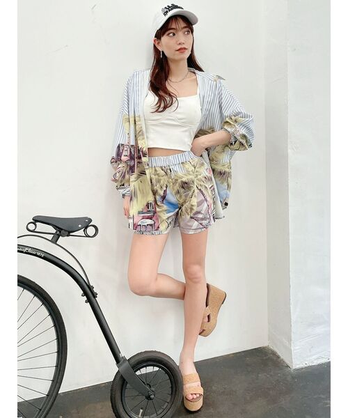 GYDA(ジェイダ)の「コルセットデザインビスチェ(キャミソール・レディース・ブラック/オフホワイト・FREE)」の6枚目の写真