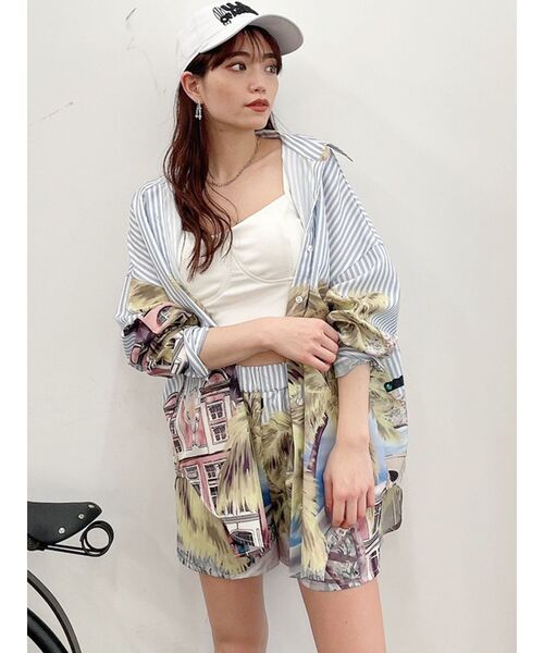 GYDA(ジェイダ)の「コルセットデザインビスチェ(キャミソール・レディース・ブラック/オフホワイト・FREE)」の9枚目の写真