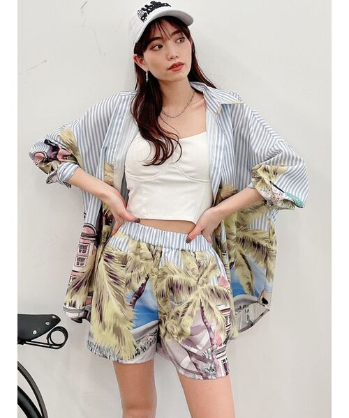 GYDA(ジェイダ)の「コルセットデザインビスチェ(キャミソール・レディース・ブラック/オフホワイト・FREE)」の3枚目の写真