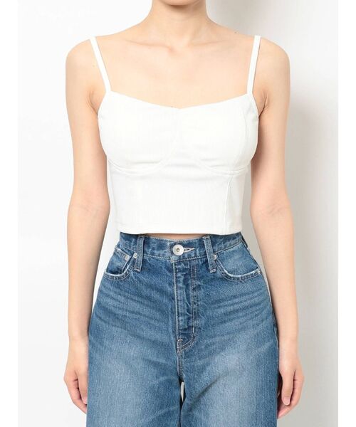 GYDA(ジェイダ)の「コルセットデザインビスチェ(キャミソール・レディース・ブラック/オフホワイト・FREE)」の13枚目の写真