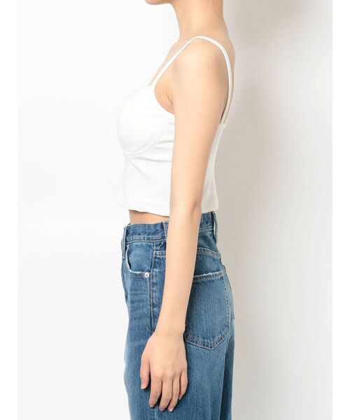 GYDA(ジェイダ)の「コルセットデザインビスチェ(キャミソール・レディース・ブラック/オフホワイト・FREE)」の14枚目の写真