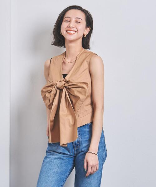MADISON BLUE(マディソンブルー)の「<MADISON BLUE(マディソンブルー)>カットオフリボン ベスト ■■■(ベスト・レディース・ベージュ・01)」の1枚目の写真