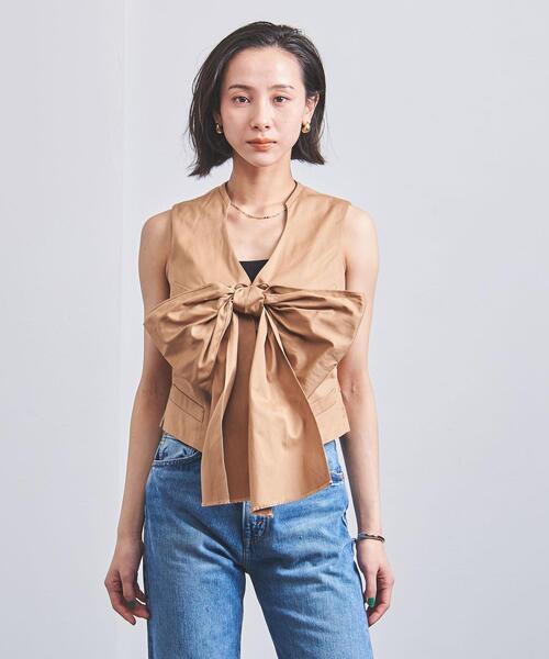 MADISON BLUE(マディソンブルー)の「<MADISON BLUE(マディソンブルー)>カットオフリボン ベスト ■■■(ベスト・レディース・ベージュ・01)」の2枚目の写真