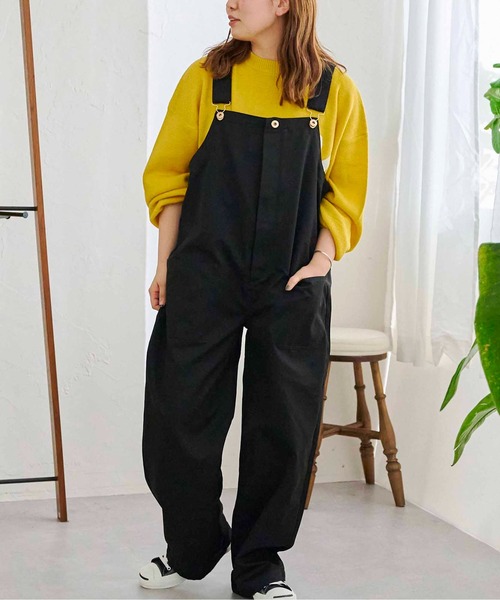 CPCM(シーピーシーエム)の「ポケットオールインワン(サロペット/オーバーオール・レディース・ブラック/ベージュ/ブルー・FREE)」の2枚目の写真