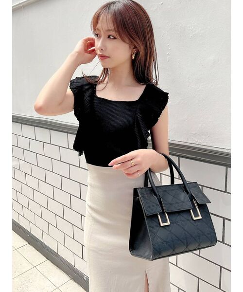 RESEXXY（リゼクシー）の「ラッフルフリルニット（ニット/セーター・レディース・ブラック/ピンク/ブルー/アイボリー・FREE）」の13枚目の写真