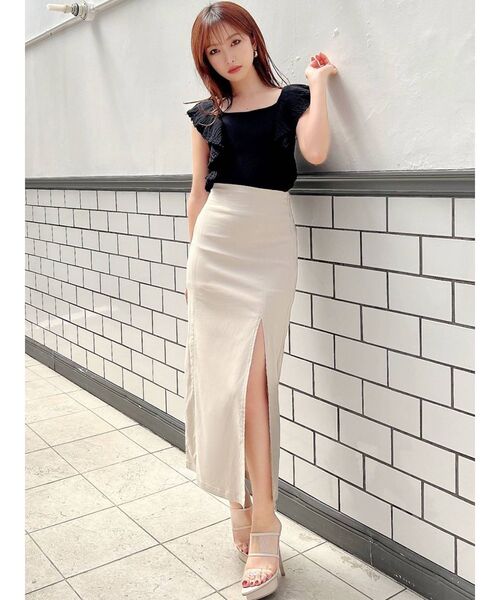 RESEXXY（リゼクシー）の「ラッフルフリルニット（ニット/セーター・レディース・ブラック/ピンク/ブルー/アイボリー・FREE）」の14枚目の写真