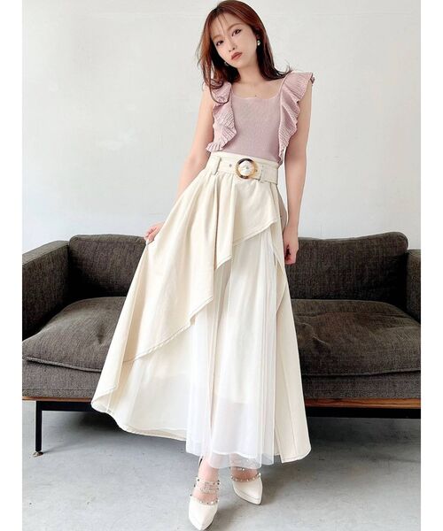 RESEXXY（リゼクシー）の「ラッフルフリルニット（ニット/セーター・レディース・ブラック/ピンク/ブルー/アイボリー・FREE）」の21枚目の写真