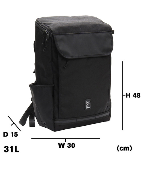 CHROME(クローム)の「CHROME/クローム バックパック 防水バッグ REMNANT VOLCAN BACKPACK BG260BKRM(バックパック/リュック・メンズ・ブラック・FREE)」の4枚目の写真