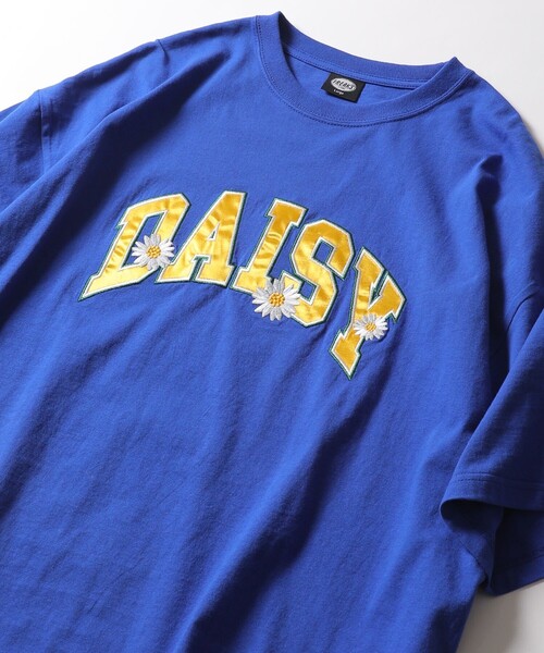 FREAK'S STORE(フリークスストア)の「WEB限定 ビッグシルエット DAISY フラワーアレンジ サテン刺繍 カレッジロゴ クルーネックTシャツ/アーチロゴ(Tシャツ/カットソー・メンズ・アッシュグレー/ブラック/ロイヤルブルー/ホワイト/ダークグリーン・MEDIUM/LARGE/SMALL)」の6枚目の写真
