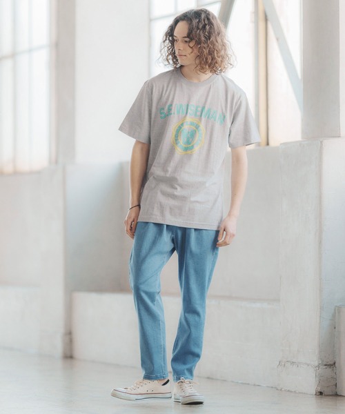 CAMBIO(カンビオ)の「mt7803-プリントT(s.e.wisemanネオンカレッジ)(Tシャツ/カットソー・メンズ・ブルー系その他/ブラック系その他/ミックスグレー・S/XL/L/M)」の6枚目の写真