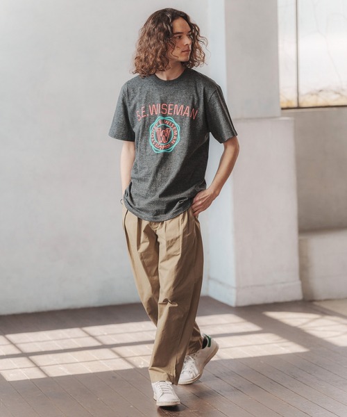 CAMBIO(カンビオ)の「mt7803-プリントT(s.e.wisemanネオンカレッジ)(Tシャツ/カットソー・メンズ・ブルー系その他/ブラック系その他/ミックスグレー・S/XL/L/M)」の10枚目の写真