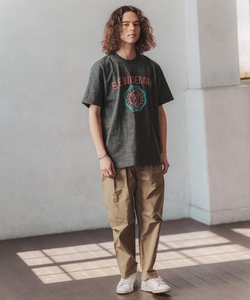CAMBIO(カンビオ)の「mt7803-プリントT(s.e.wisemanネオンカレッジ)(Tシャツ/カットソー・メンズ・ブルー系その他/ブラック系その他/ミックスグレー・S/XL/L/M)」の11枚目の写真