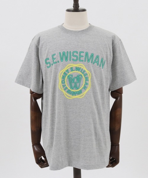 CAMBIO(カンビオ)の「mt7803-プリントT(s.e.wisemanネオンカレッジ)(Tシャツ/カットソー・メンズ・ブルー系その他/ブラック系その他/ミックスグレー・S/XL/L/M)」の14枚目の写真
