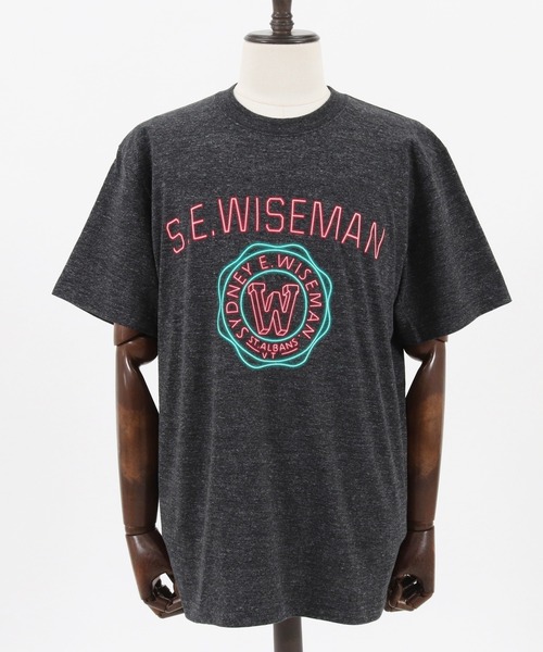 CAMBIO(カンビオ)の「mt7803-プリントT(s.e.wisemanネオンカレッジ)(Tシャツ/カットソー・メンズ・ブルー系その他/ブラック系その他/ミックスグレー・S/XL/L/M)」の16枚目の写真