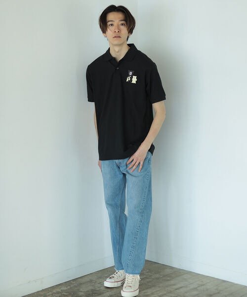 BEAMS T(ビームスティー)の「BEAMS T / ゴーストベアー ポロシャツ(ポロシャツ・メンズ・ホワイト/ブラック/グレー・S/M/L/XL)」の6枚目の写真
