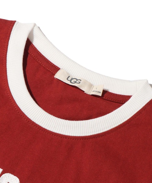 UGG（アグ）の「UGG@mos リンガー チビT（Tシャツ/カットソー・レディース・レッド/ベージュ/ホワイト・M/L）」の5枚目の写真