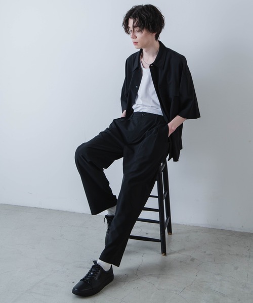 WEGO（ウィゴー）の「WEGO/イージーケアセミワイドアンクルスラックス（スラックス・メンズ・ブラック/ライトグレー・LARGE/MEDIUM）」の4枚目の写真