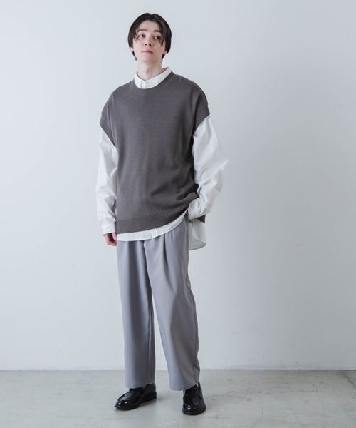 WEGO（ウィゴー）の「WEGO/イージーケアセミワイドアンクルスラックス（スラックス・メンズ・ブラック/ライトグレー・LARGE/MEDIUM）」の13枚目の写真