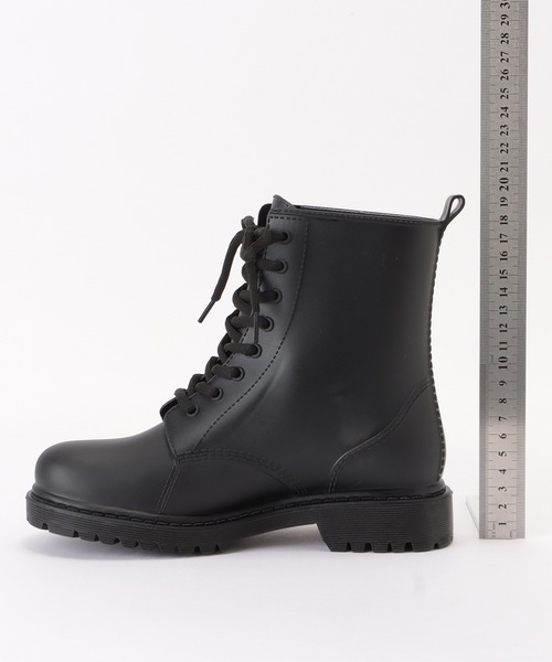 Lace Ladies（レースレディース）の「ショート丈レースアップレインブーツ（レインシューズ・レディース・ブラック・24.5/23/25/24/23.5）」の10枚目の写真