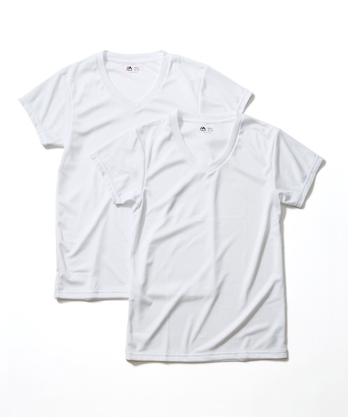 MAJESTIC(マジェスティック)の「【Majestic/マジェスティック】ドライメッシュVネックTシャツ 2枚組(Tシャツ/カットソー・メンズ・ホワイト/ブラック・X-LARGE/SMALL/MEDIUM)」の3枚目の写真