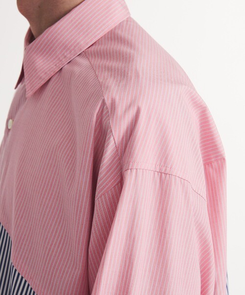 UNITED TOKYO(ユナイテッドトウキョウ)の「ラウンドストライプシャツ(シャツ/ブラウス・メンズ・ブラック/ピンク/ミント・1/2/3)」の10枚目の写真