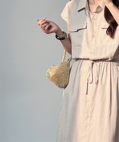 LA VORAGINE(ラ ヴォラジネ)の「キラキラ巾着バック 結婚式 入学式 卒業式 成人式 パーティー セレモニー(クラッチバッグ・レディース・ブラック/シルバー/ゴールド・FREE)」の9枚目の写真