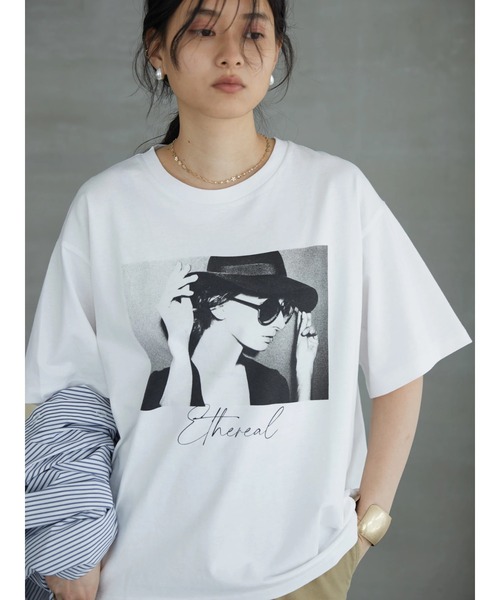 AMERICAN HOLIC(アメリカンホリック)の「アートプリントカットプルオーバー(Tシャツ/カットソー・レディース・オフホワイト・M/L)」の5枚目の写真