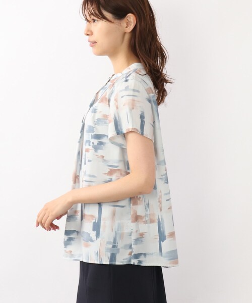 DRESKIP(ドレスキップ)の「◆アートプリント金ボタン使いブラウス(シャツ/ブラウス・レディース・ベージュ系その他3/ブルー系5/ライトイエロー系1・02/03/04)」の5枚目の写真