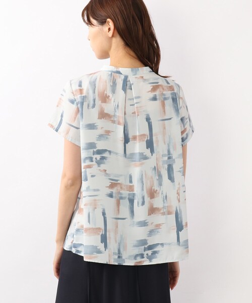 DRESKIP(ドレスキップ)の「◆アートプリント金ボタン使いブラウス(シャツ/ブラウス・レディース・ベージュ系その他3/ブルー系5/ライトイエロー系1・02/03/04)」の6枚目の写真