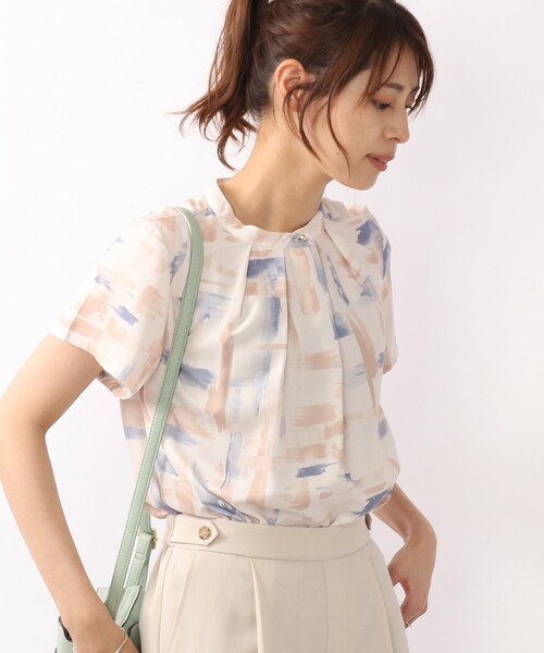 DRESKIP(ドレスキップ)の「◆アートプリント金ボタン使いブラウス(シャツ/ブラウス・レディース・ベージュ系その他3/ブルー系5/ライトイエロー系1・02/03/04)」の12枚目の写真