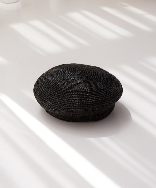 Abahouse Devinette（ドゥヴィネット）の「【RUBEN】ペーパーベレー帽（ハンチング/ベレー帽・レディース・ブラック/キャメル・フリー）」の3枚目の写真