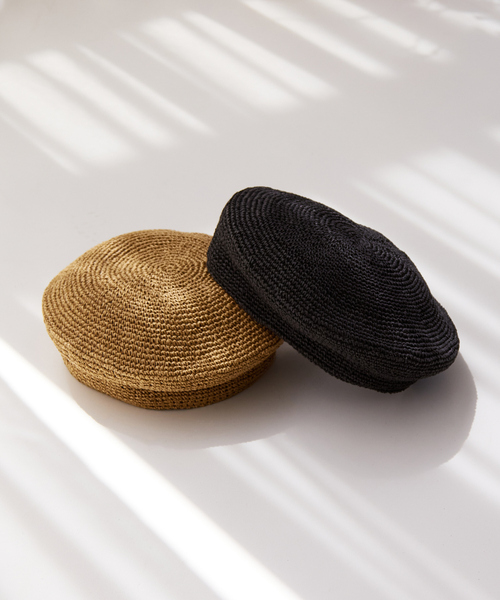 Abahouse Devinette（ドゥヴィネット）の「【RUBEN】ペーパーベレー帽（ハンチング/ベレー帽・レディース・ブラック/キャメル・フリー）」の11枚目の写真