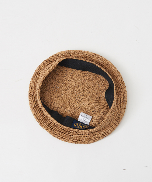 Abahouse Devinette（ドゥヴィネット）の「【RUBEN】ペーパーベレー帽（ハンチング/ベレー帽・レディース・ブラック/キャメル・フリー）」の8枚目の写真