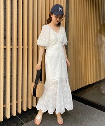 one after another NICE CLAUP | スカラレースロングワンピース(ワンピース)