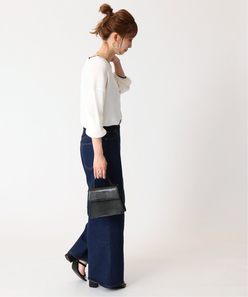 B.C STOCK（ベーセーストック）の「ラインVネックカーディガン（カーディガン/ボレロ・レディース・ホワイト/ブラック/グリーン・FREE）」の16枚目の写真