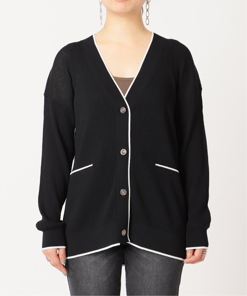 B.C STOCK（ベーセーストック）の「ラインVネックカーディガン（カーディガン/ボレロ・レディース・ホワイト/ブラック/グリーン・FREE）」の21枚目の写真