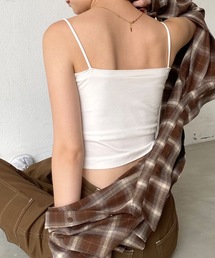 SHAGGIE（シャギー）の「カップ付きスクエアネックキャミソール（キャミソール・レディース）」