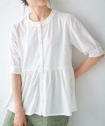 le.coeur blanc | パールボタンシルケット5分袖カーディガン(カーディガン/ボレロ)