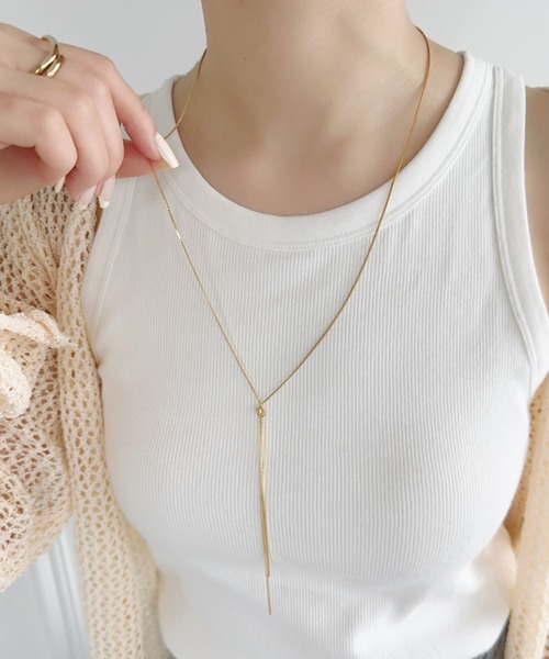 iso（イソ）の「ノットチェーンロングネックレス（ネックレス・レディース・シルバー/ゴールド/ピンク・FREE）」の22枚目の写真