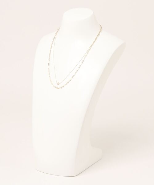 mysty woman（ミスティウーマン）の「チェーンツインネックレス 344011（ネックレス・レディース・シルバー/ゴールド・FREE）」の3枚目の写真