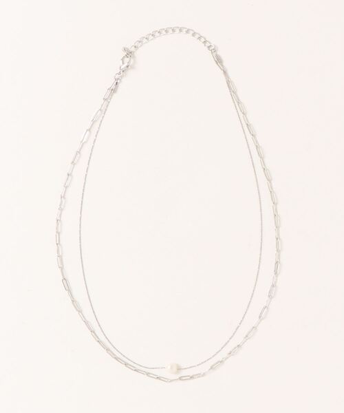 mysty woman（ミスティウーマン）の「チェーンツインネックレス 344011（ネックレス・レディース・シルバー/ゴールド・FREE）」の4枚目の写真