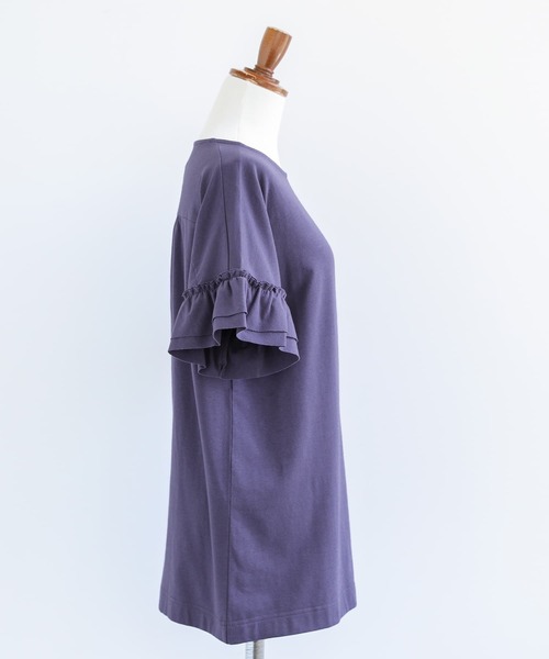 n'OrLABEL（ノアールレーベル）の「『袖フリルTシャツ』（Tシャツ/カットソー・レディース・ブラック/ネイビー/オフホワイト/グリーン/コーラルピンク・1/2）」の17枚目の写真