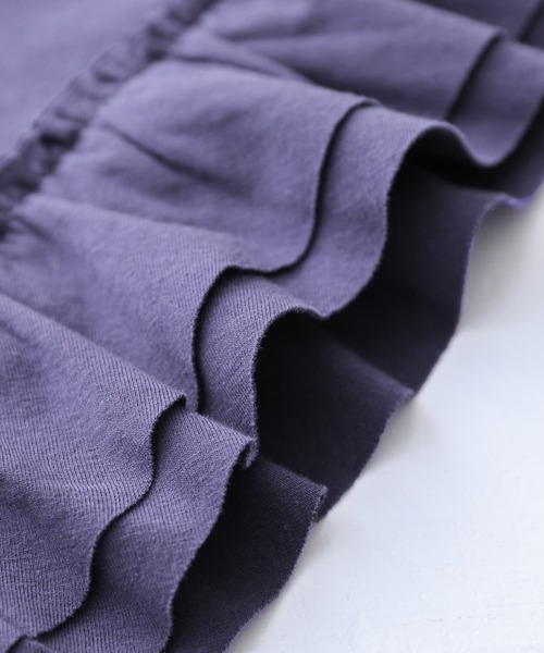 n'OrLABEL（ノアールレーベル）の「『袖フリルTシャツ』（Tシャツ/カットソー・レディース・ブラック/ネイビー/オフホワイト/グリーン/コーラルピンク・1/2）」の9枚目の写真