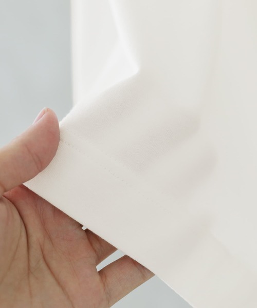 n'OrLABEL（ノアールレーベル）の「『袖フリルTシャツ』（Tシャツ/カットソー・レディース・ブラック/ネイビー/オフホワイト/グリーン/コーラルピンク・1/2）」の18枚目の写真