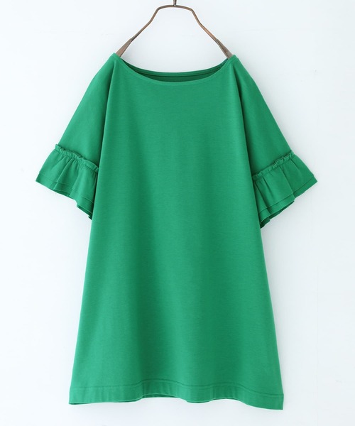 n'OrLABEL(ノアールレーベル)の「『袖フリルTシャツ』(Tシャツ/カットソー・レディース・ブラック/ネイビー/オフホワイト/グリーン/コーラルピンク・1/2)」の18枚目の写真