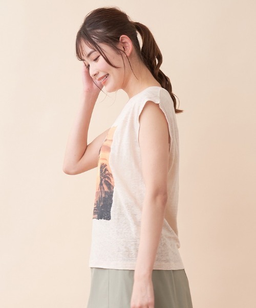MKT(エムケーティー)の「【MKT】フォトプリントカットソー(Tシャツ/カットソー・レディース・サンドベージュ・2)」の12枚目の写真