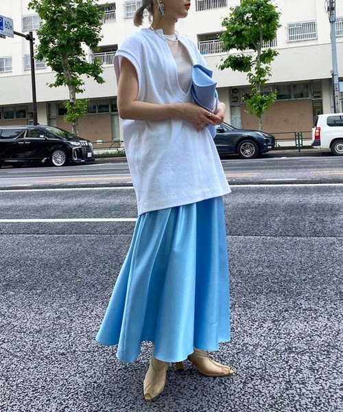 Ameri（アメリ）の「METALLIC SHIRRING SKIRT（スカート）」 - WEAR
