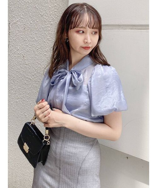 dazzlin（ダズリン）の「オーガンジーバルーンスリーブボウタイブラウス（シャツ/ブラウス・レディース・オフホワイト/ピンク/イエロー/ブルー・FREE）」の18枚目の写真