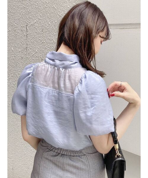 dazzlin（ダズリン）の「オーガンジーバルーンスリーブボウタイブラウス（シャツ/ブラウス・レディース・オフホワイト/ピンク/イエロー/ブルー・FREE）」の16枚目の写真