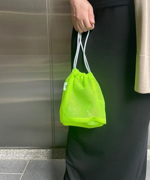 ch!iiibag メッシュ巾着　イエロー ch!iiibag メッシュ巾着 イエロー